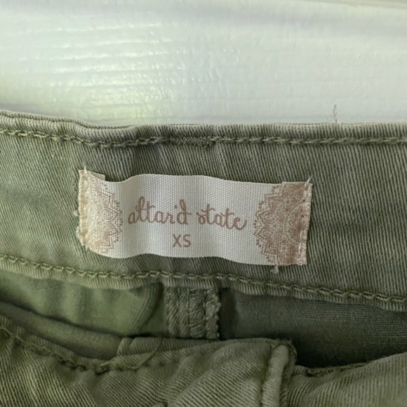 Altar’d state army green button Xs skirt mini - Picture 7 of 9